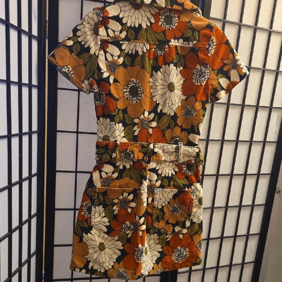 Show Me Your MuMu Orange and Black Floral Dress - Picture 4 of 9